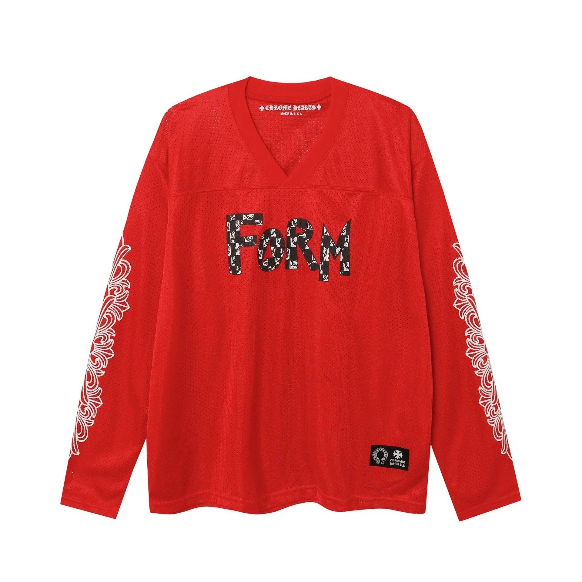 9998 large red long sleeved shirt