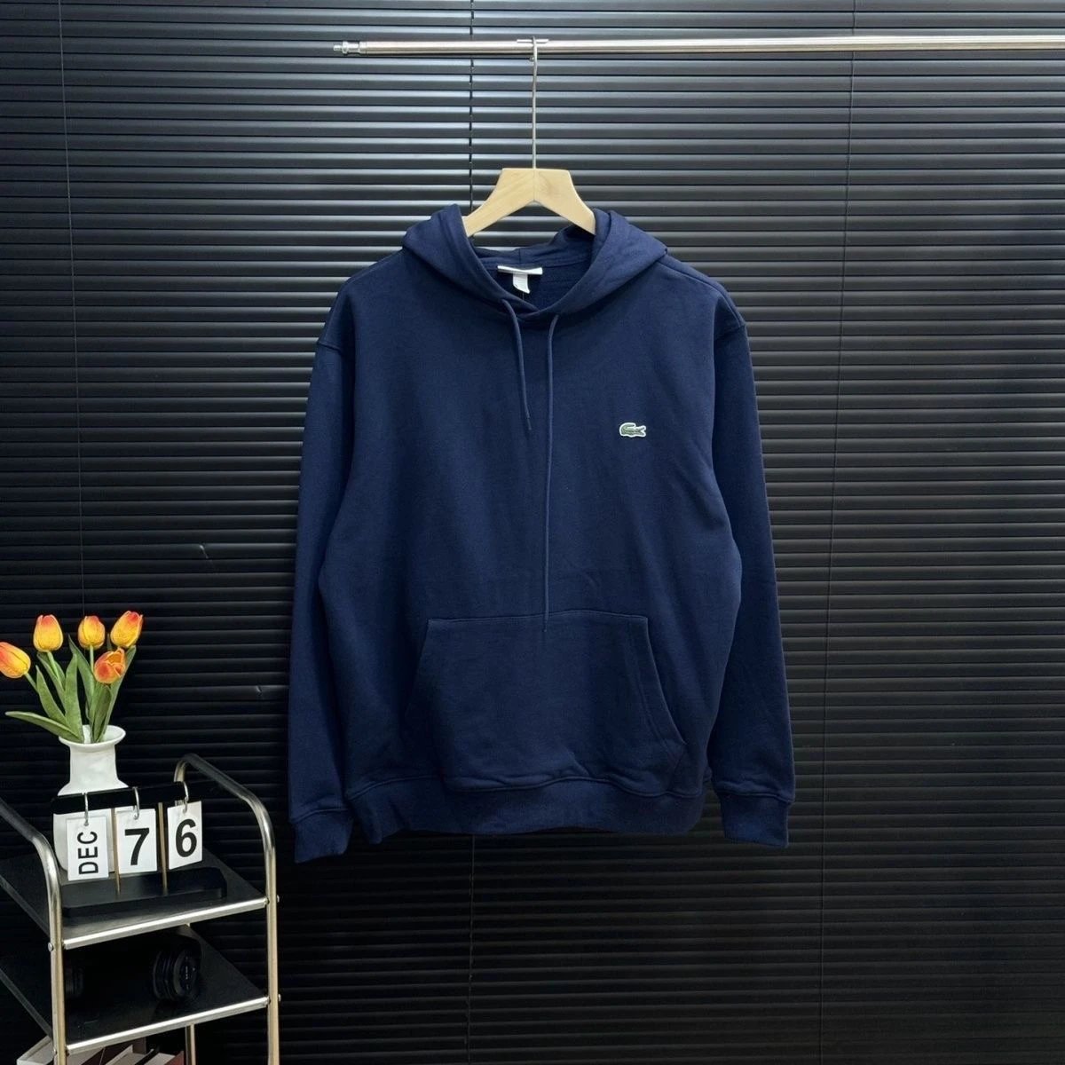 Hooded navy blue
